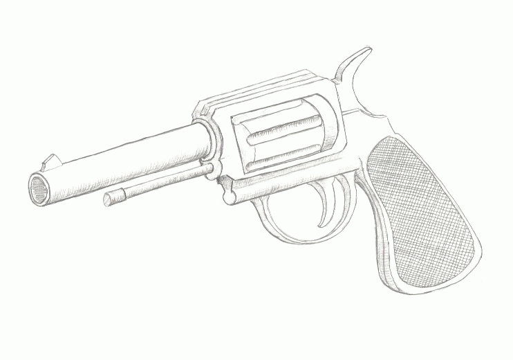 The-Drawing-Journey-Drawing-an-Old-school-Revolver