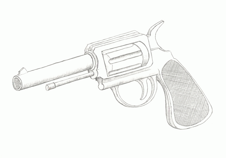 old fashioned revolver art