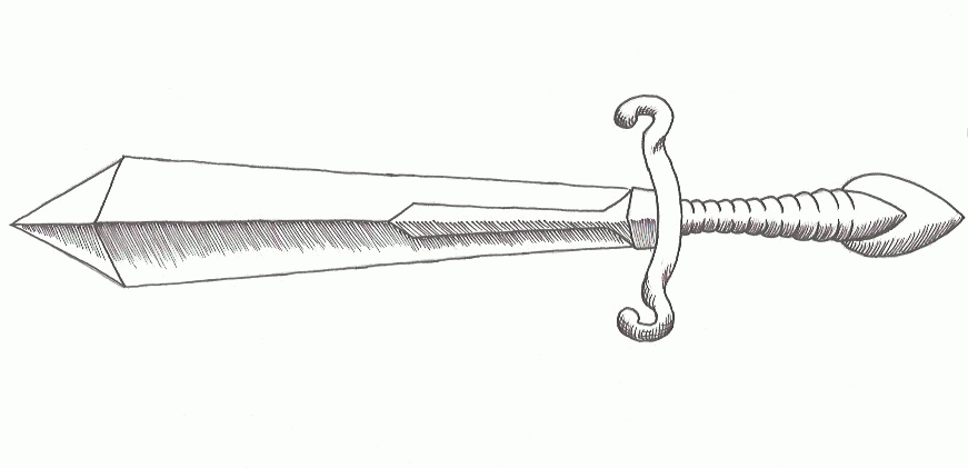 How to Draw Swords - Step 12