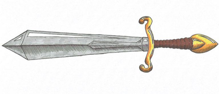 How to Draw Swords – Easy and Fun | The Drawing Journey