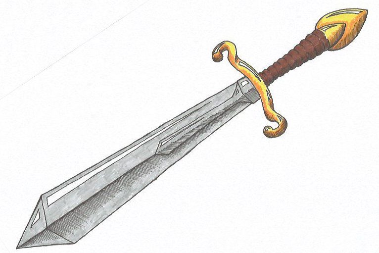 How to Draw Swords - Easy and Fun