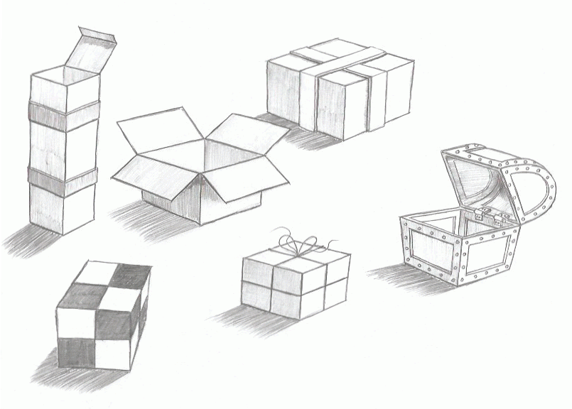 How to draw a box  Easy drawings 