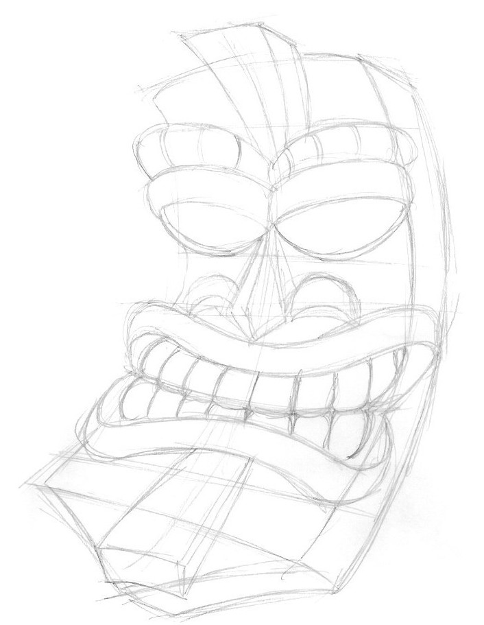 tiki man sketch